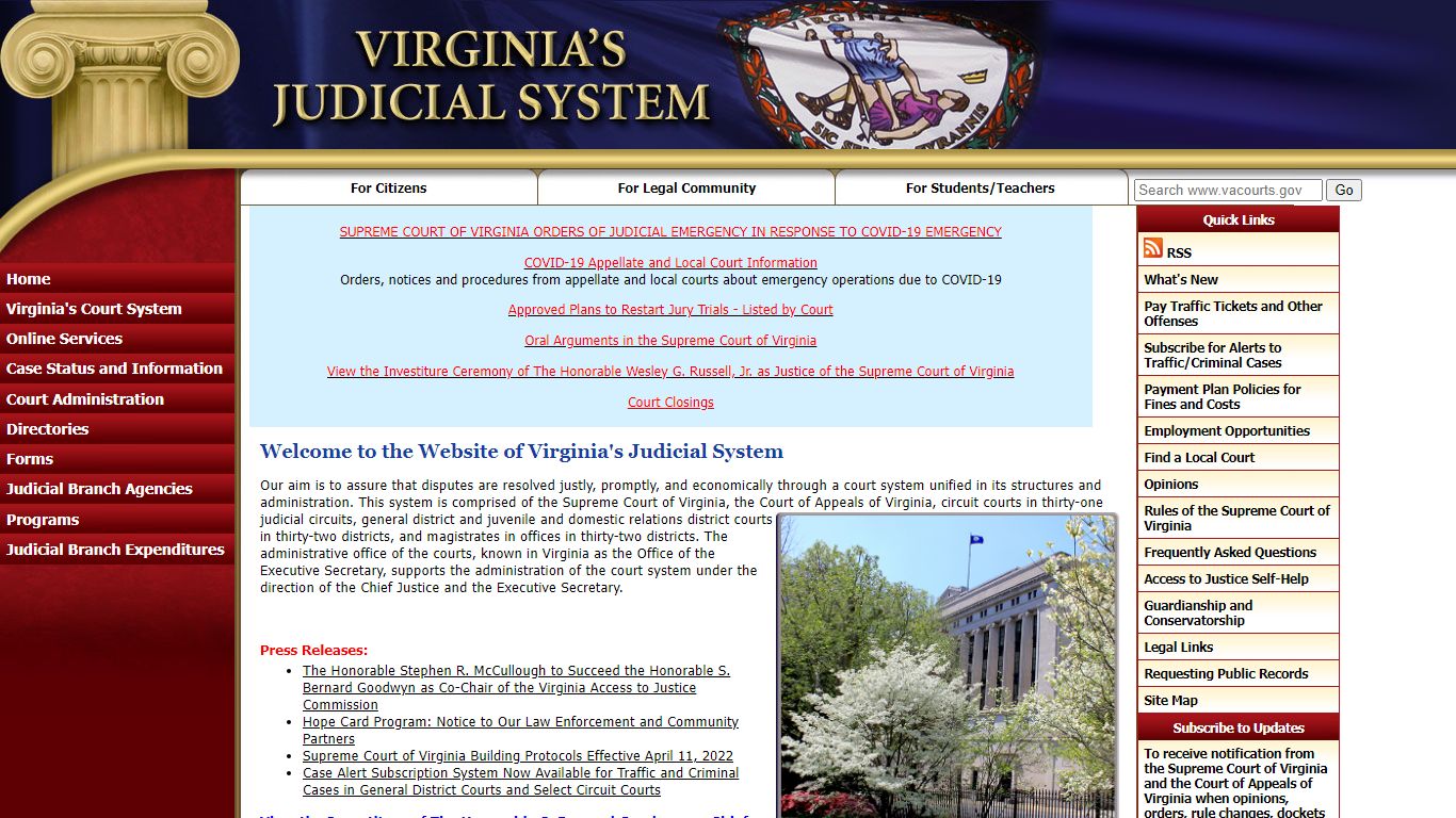 Requesting Public Records from Clerks of Court - Judiciary of Virginia